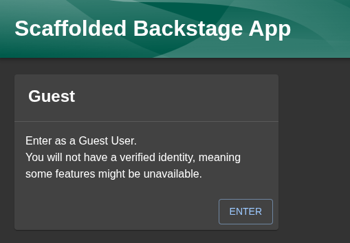 Backstage Homepage